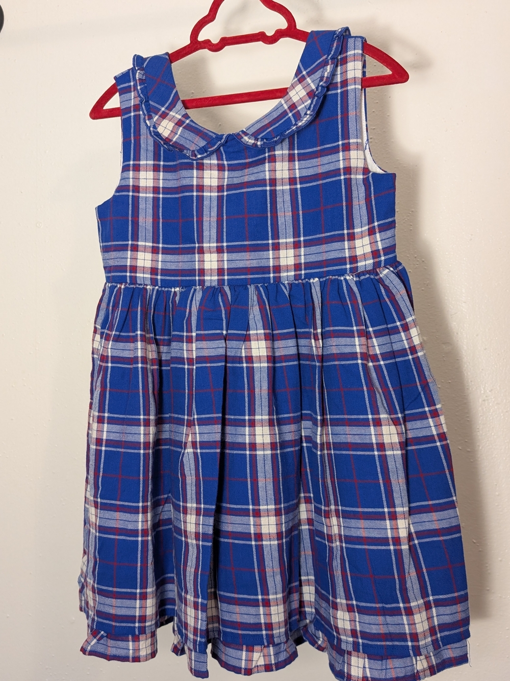 SweetHoney Royal Blue Plaid Peter Pan Collar Dress